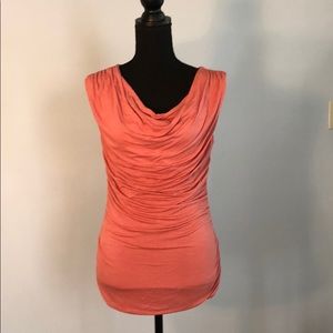 Maurice’s apricot ruched sleeveless shirt Size S